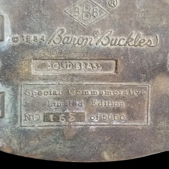 American Aviation 1984 Commemorative Solid Brass Belt Buckle Baron Buckles USA